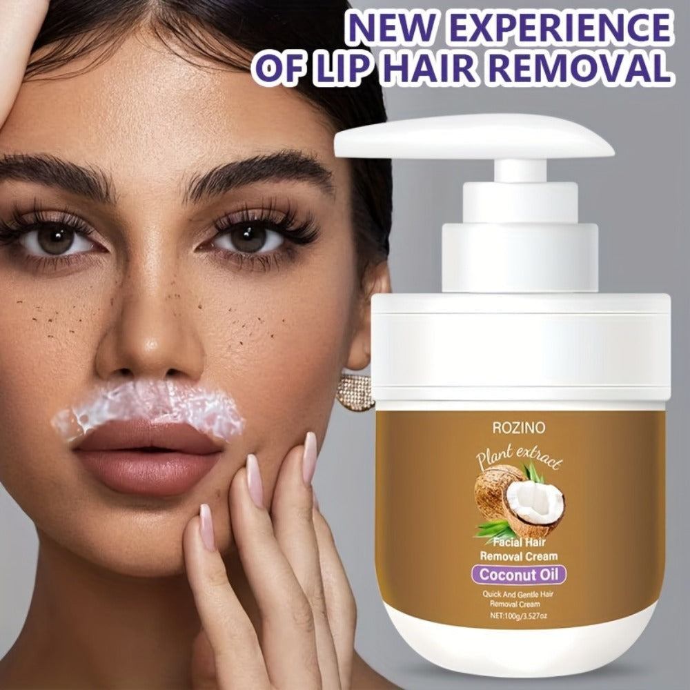 Coconut Oil Hair Removal Cream 2-Pack Gentle Depilatory for Women & Men — Natural Ingredients Deeply Hydrating Minimizes Irritation, Smooth Skin for Face Legs Arms Body, At-Home Pa - product image 4
