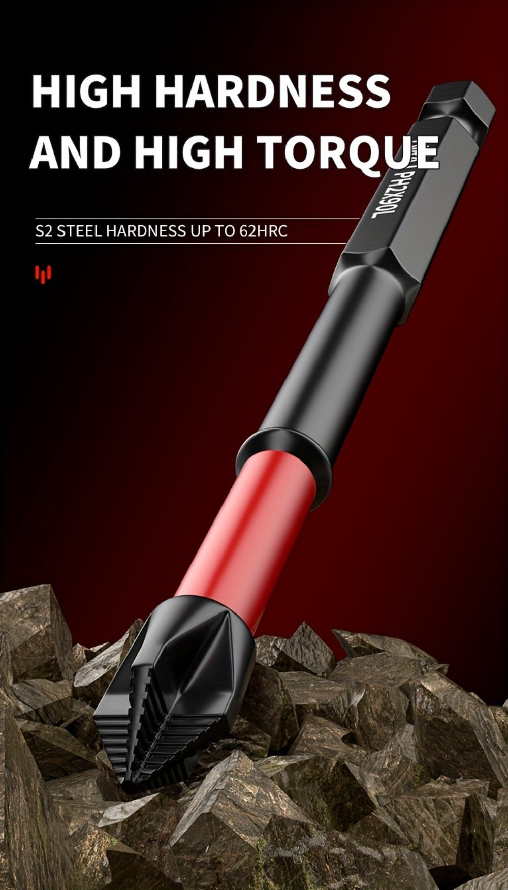 Impact Screwdriver Bits S2 Steel Anti-Slip, Magnetic Phillips Cross Drill Bit Set with Anti-Slip Teeth & High Hardness Tungsten Steel, Power Tool Bits for Home Repair, Bicycle, Fur - product image 18