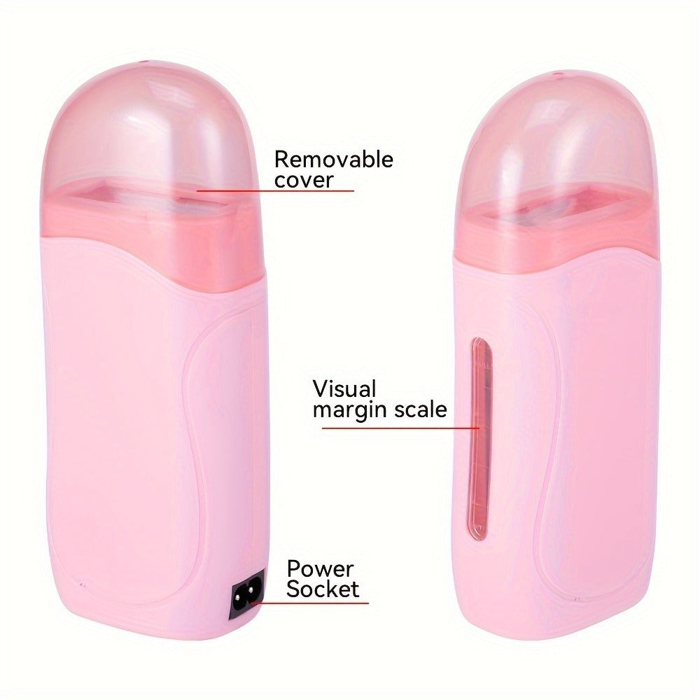 Wax Warmer Roller Kit for Hair Removal — Portable Electric Roll-On Soft Wax Heater for Women & Men, At-Home & Salon Waxing, Smooth Glide Applicator, Travel-Friendly (Light Pink/Gre - product image 10