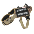 S M L in Khaki Red Black Linen Sky Blue | Tactical Dog Harness with MOLLE System & Control Handle Adjustable Reflective No-Pull Service Dog Vest for Walking - product image