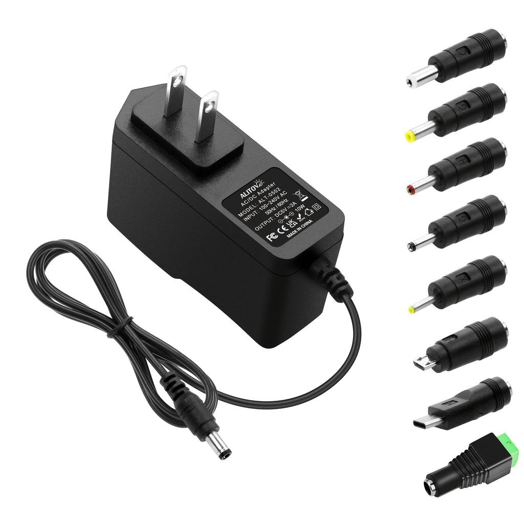 Universal 5V 2A Power Adapter 9-in-1 with 8 Tips - AC/DC 10W Power Supply Type-C Micro-USB Barrel Connectors for Router CCTV LED Strip TV Box - product image 15