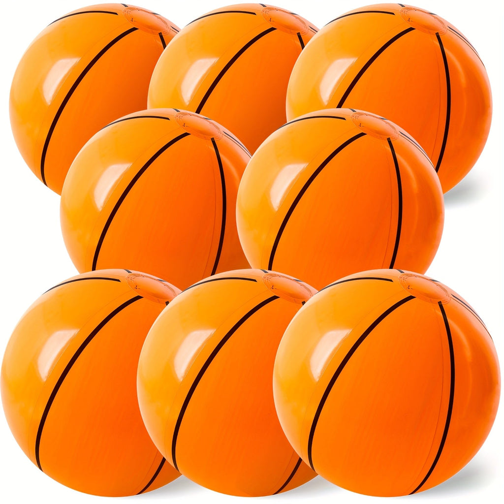 Sports Theme Party Supplies for Kids, Father’s Day Game Night Poolside Fun Bulk Balloon Balls | Inflatable Basketball Beach Ball 8 Pack 12 Inch for Birthday - product image 10