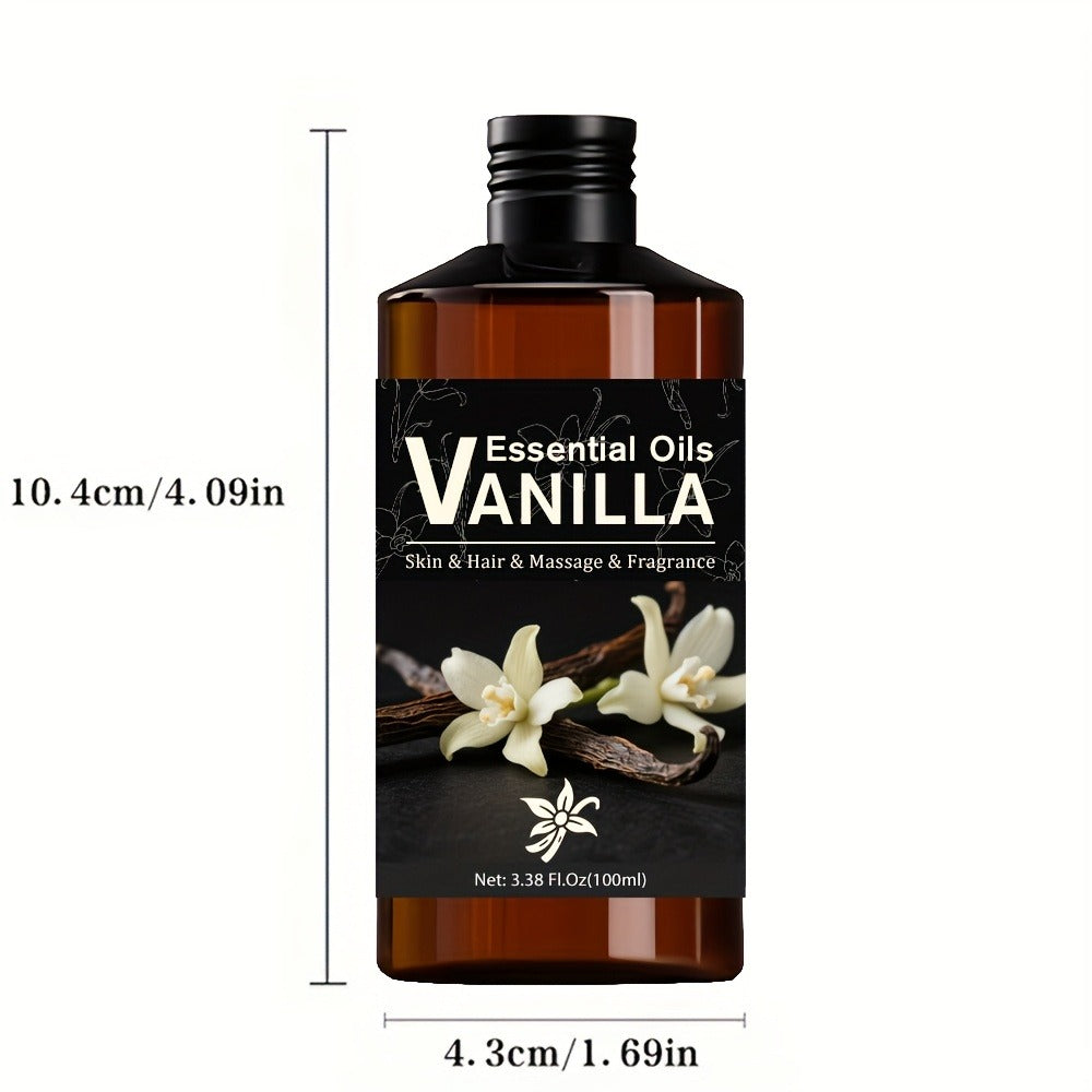 Vanilla Essential Oil 100ml Pure Natural Aromatherapy Plant Extract — Diffuser Massage Skin Care Relaxation Stress Relief Calming Scent Home Fragrance Gift - product image 5