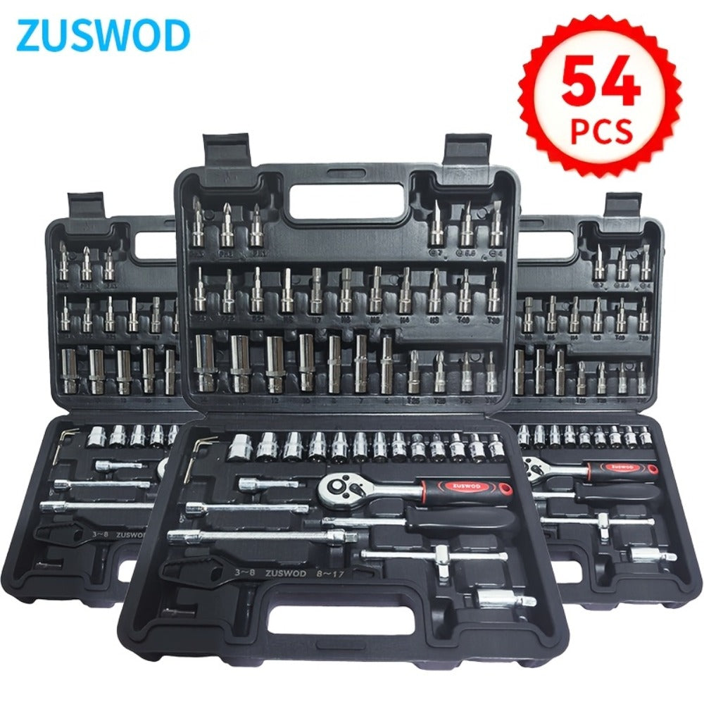 Impact Socket Set 53/54/194/518PCS – 3/8" Drive CR-V Steel | Metric 8-22mm & Imperial 5/16"-3/4" | Complete Socket Kit for Car Repair, DIY & Mechanics | Best Gift for Men - product image 14