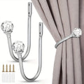 Crystal Curtain Holdbacks Wall Mounted 2-Pack Heavy Duty Metal Drapery Tieback Hooks Home Office Decor - product image 7