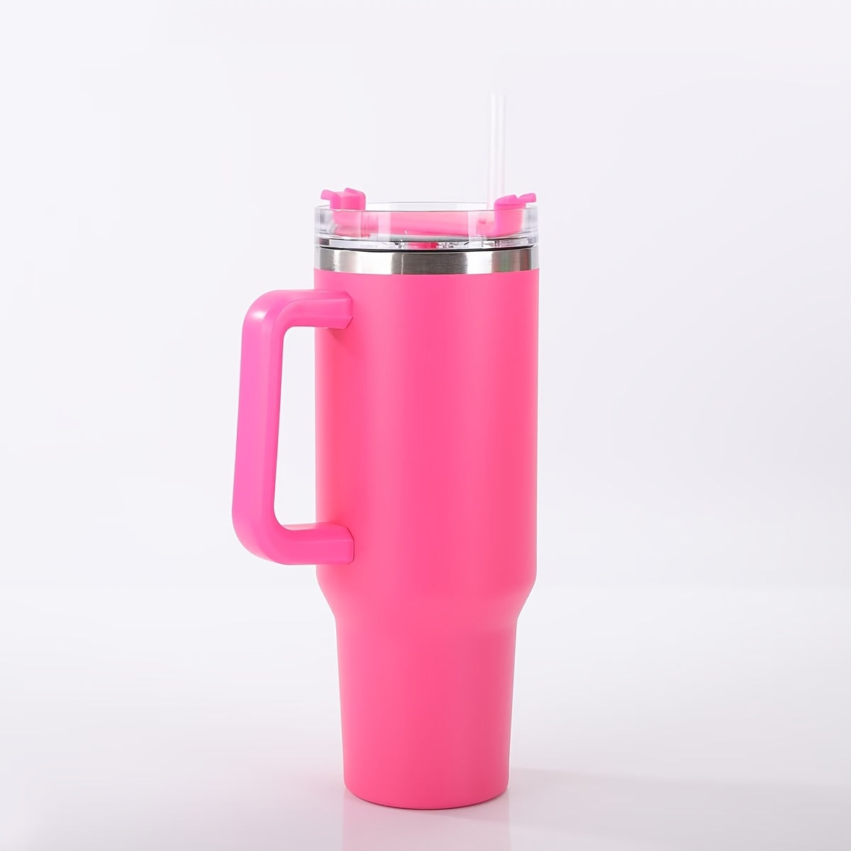 Double-Wall Vacuum 304 Stainless Steel Travel Cup, Leakproof & Rustproof, Hot & Cold Drinks, 15 Colors, Perfect Gift for Christmas, Travel & Outdoor | Insulated Tumbler 40oz with Handle & Straw Lid