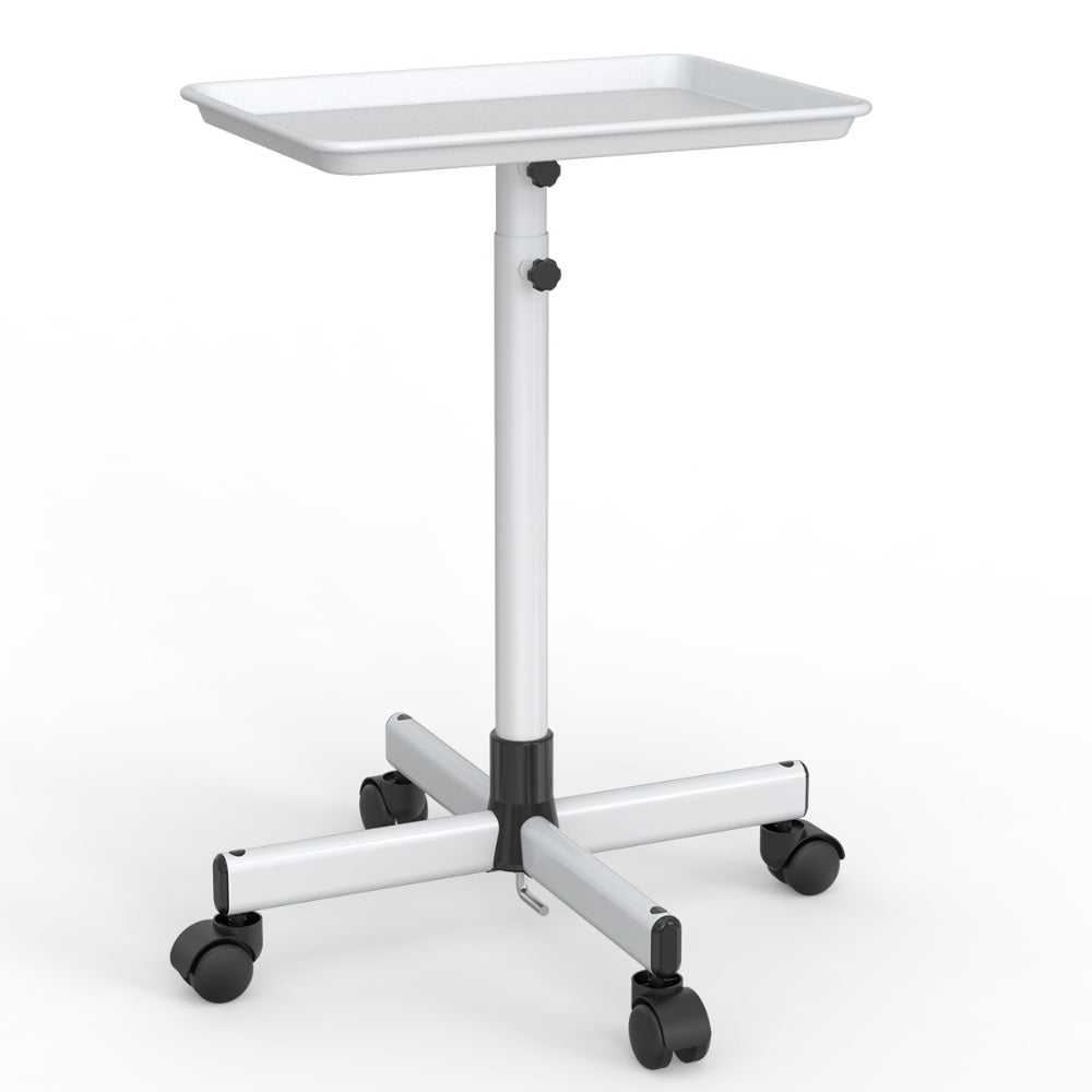 Salon Rolling Tray Trolley on Wheels Height Adjustable 30"-42" – Silver Mobile Salon Cart for Nail Tech, Esthetician, Barber, Hair Stylist & Beauty Station Tool Organizer - product image 11