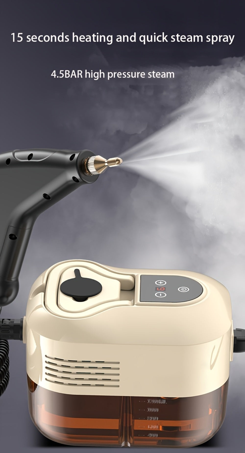 High Temperature Steam Cleaner Handheld Carpet Cleaner High Pressure for Kitchen Grease Sofa Air Conditioner Washing Machine Tile Grout Easy Carry Home Use - product image 21