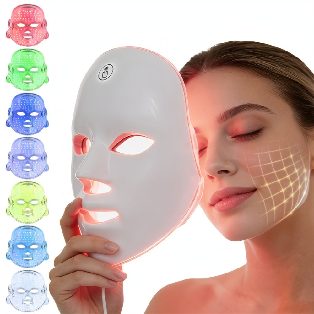 LED Facial Beauty Device 7-Color Light Therapy Portable At-Home Skincare Tool — USB Rechargeable Skin Rejuvenation Anti-Aging Face Care Gift for Women - product image 7