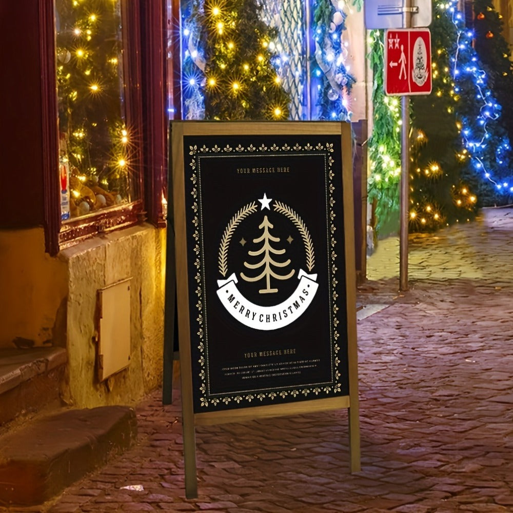 A-Frame Chalkboard Sign Double Sided Magnetic Wooden Standing Blackboard Menu Display Board for Restaurant Coffee Shop Bar Sidewalk Sandwich Board 39x20 Inch - product image 5