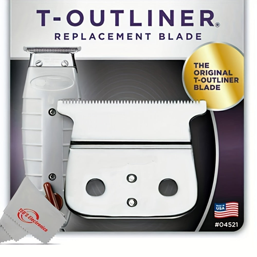 Andis T-Outliner Replacement Blade #04521 Close-Cutting T-Blade Compatible with GTO GO SL Trimmer Models - Professional Barber Shaver Blade Silver Precision Edge Up - product image