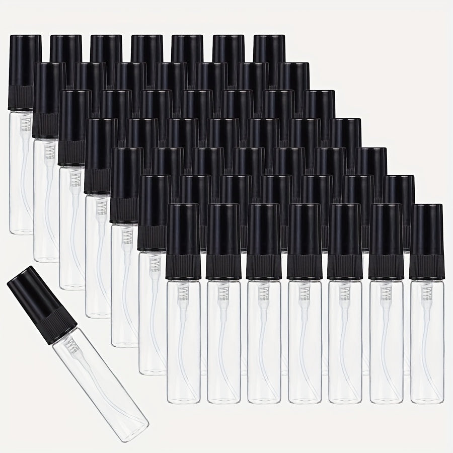 Mini Glass Spray Bottles 5ml 50 Pack Fine Mist Atomizer Refillable Black UV Glass Travel Perfume Bottles for Perfume Cologne Essential Oil Facial Mist Toner Setting Spray Sampling - product image 11