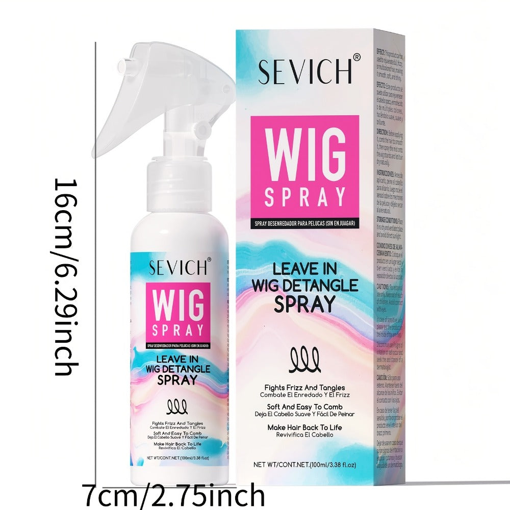 Wig Detangling Spray Leave-In Conditioner for Synthetic & Human Hair Wigs | Featherlight Frizz Control | Strengthens Fibers | No Residue Easy Comb-Through | Daily Wig Care Refreshe - product image 4