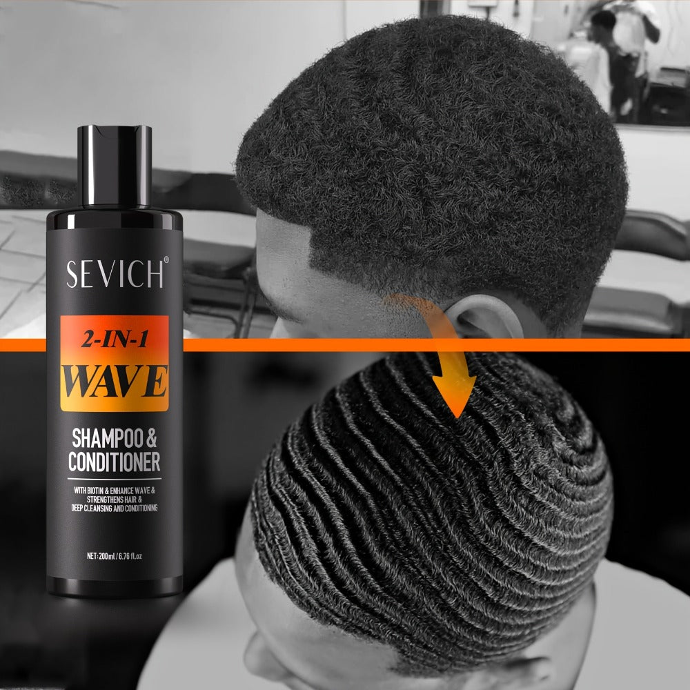 360 Wave Shampoo & Pomade for Men 2-in-1 with Biotin & Glycerin – Deep Cleansing Conditioning Formula, Strengthens Hair, Defines & Lays Waves, Durag Routine Compatible, 200ml - product image 9