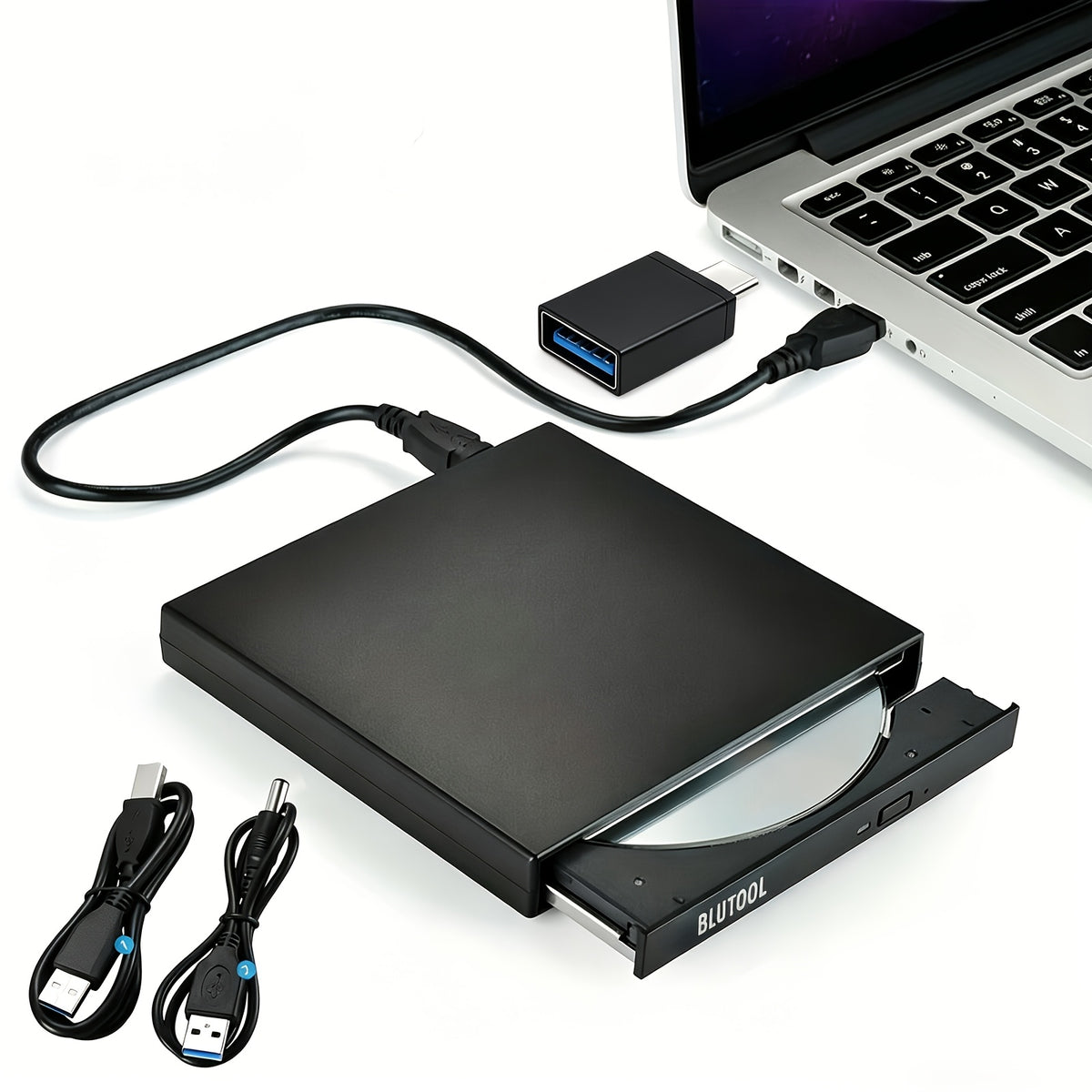 External DVD CD/DVD-ROM CD-RW Player Portable External CD-RW Drive DVD-RW Burner Recorder Player for Laptop Desktop Computer with Storage Bag - product image 5