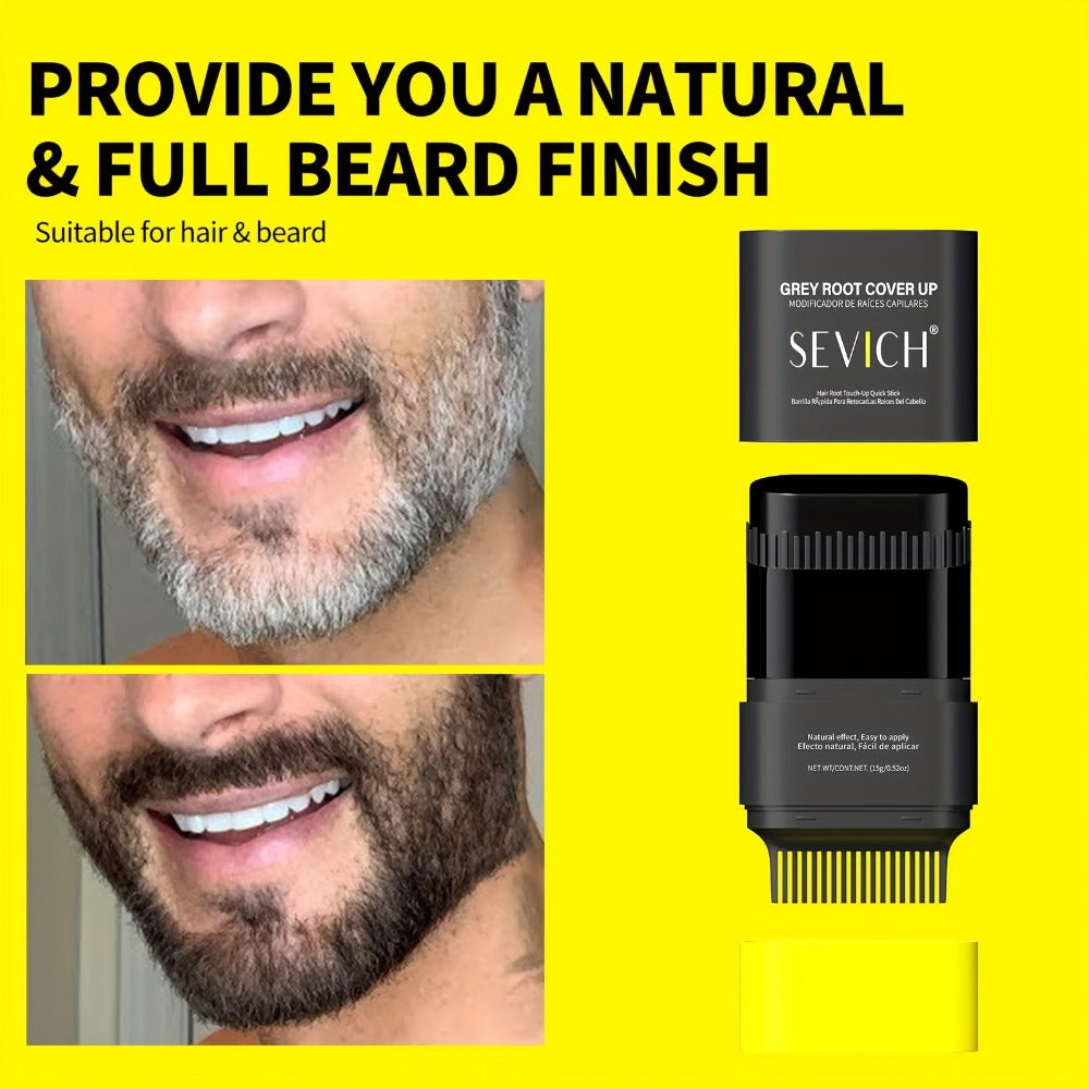 Beard Dye Pen 2-in-1 Waterproof Color Stick for Men — Sevich Instant Gray Coverage Washable Beard Hair Filler Pen with Brush Natural Finish for Mustache & Sideburns 3 Shades - product image 9