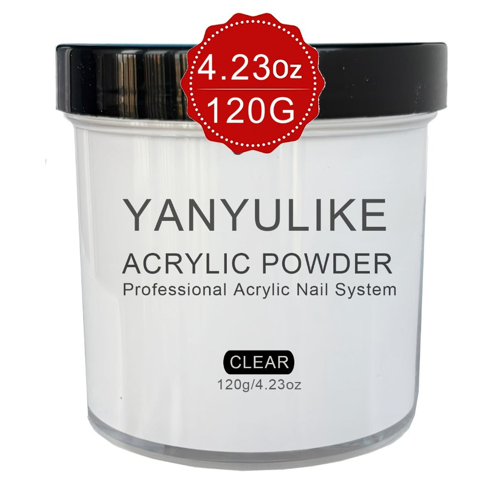 Clear Pink White Acrylic Nail Powder 4oz No Lamp Needed – Polymer Formula for Nail Extensions Sculpting 3D Nail Art Overlays Beginner & Professional System - product image 2