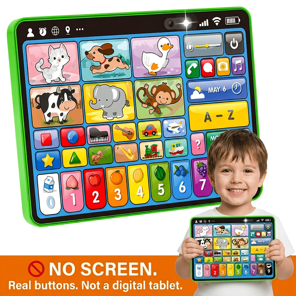 Trilingual Toddler Learning Tablet Toy | 39 Buttons 4 Play Modes Alphabet Numbers Colors Animals Music, Speech Therapy & Language Development Toy for Baby 12 - product image 23