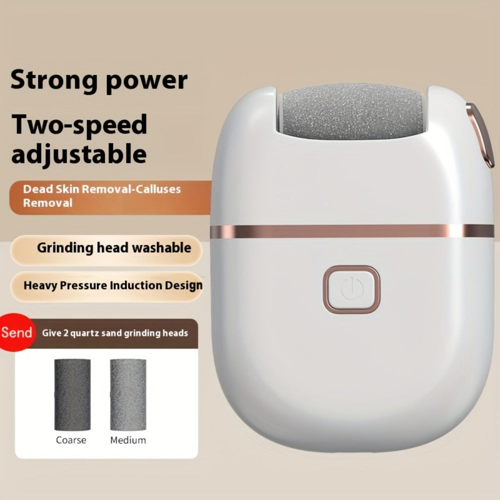 Electric Foot Callus Remover Rechargeable with 2 Roller Heads - Portable Dead Skin Scrubber Pedicure Tool for Smooth Soft Feet Cracked Heel Repair Home Professional Foot Care Kit,  - product image 7