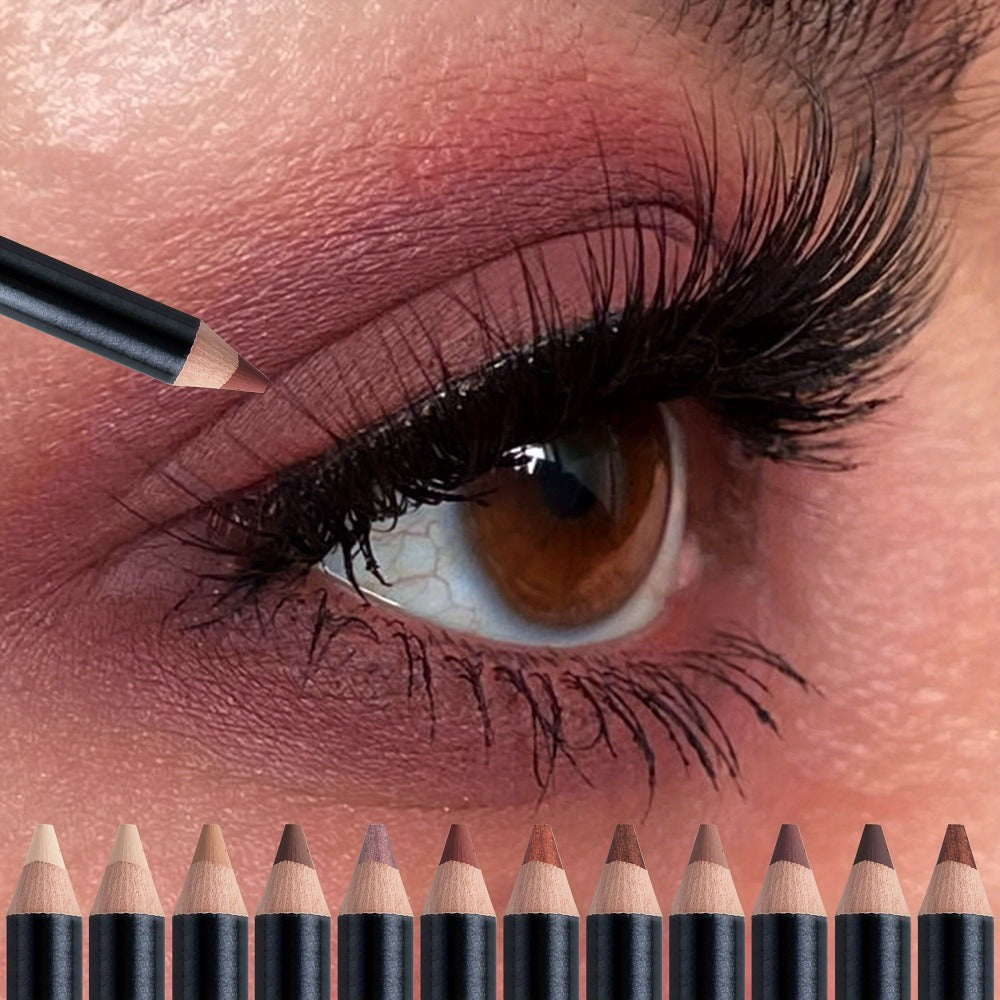 Eyeshadow Pencil Set 12pcs for Women — Matte & Shimmer Thick Stick Foam Eye Shadow Sticks, Blendable Multi-Color Eyeliner Eyeshadow Pencils for Easy All-in-One Eye Makeup Looks - product image 3