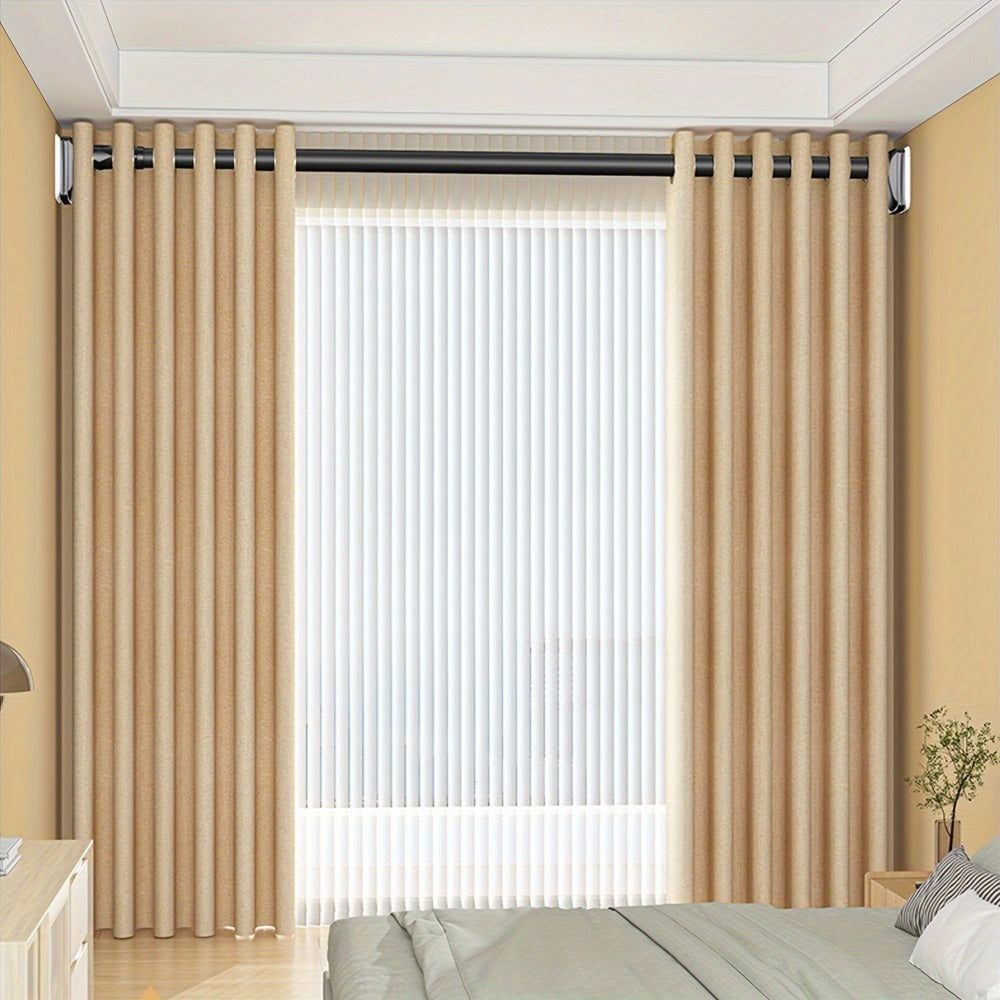 Telescopic Curtain Rod No Drill 15.75"-196.85" Adjustable Shower Curtain Rod 33mm for Large Windows - product image 10