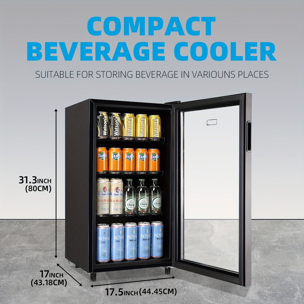 Beverage Refrigerator with Glass Door – Mini Fridge 2.0/3.5/4.0 Cu Ft, LED Lights, Adjustable Shelves, R600a Cooling for Beer, Wine & Drinks, Home, Office & Bar - product image 20