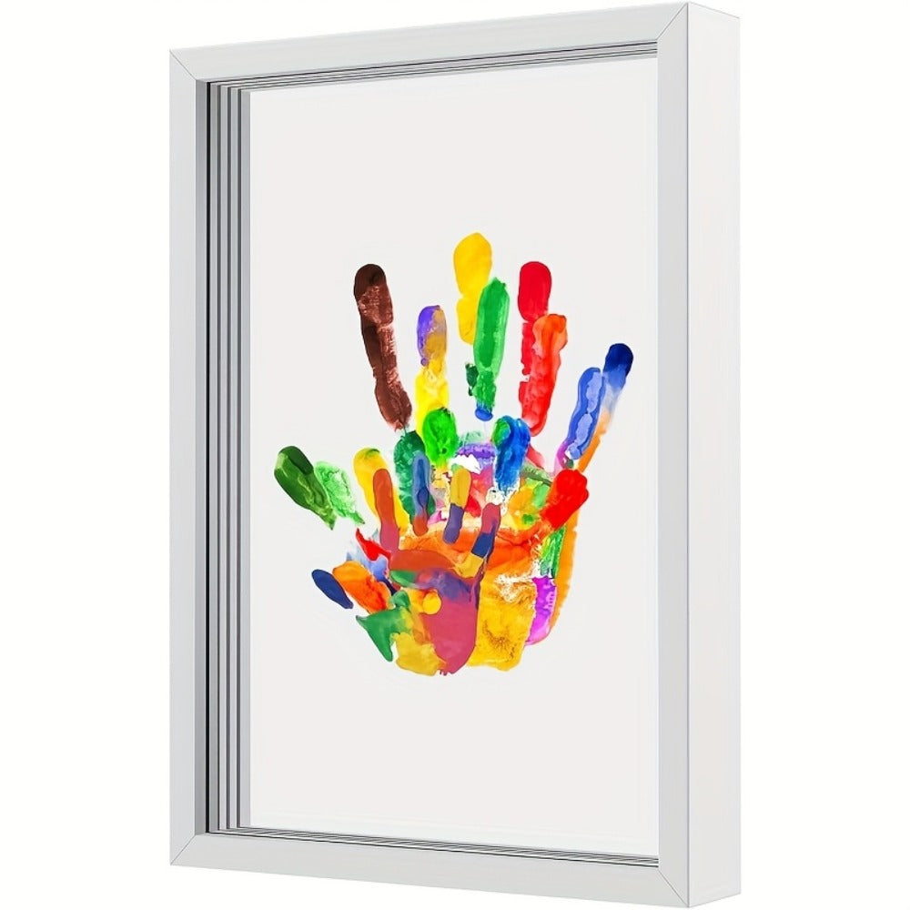 Handprint Kit for Family - DIY Wooden Keepsake Frame with Paint, Baby Hand & Footprint Craft Set, Cherished Memory Keepsake Box, Unique Gift for New Parents, Home Decor Nursery Art - product image 5