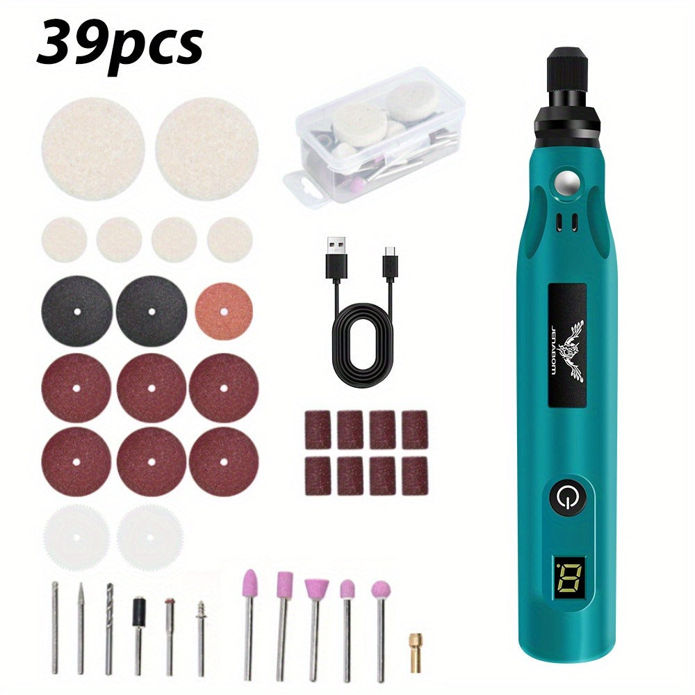 Electric Engraving Pen Kit 25/39PCS - Rechargeable Rotary Tool Set with Adjustable Speed for Engraving, Sanding, Polishing, Drilling & Etching - Portable Multifunctional Power Tool - product image 5