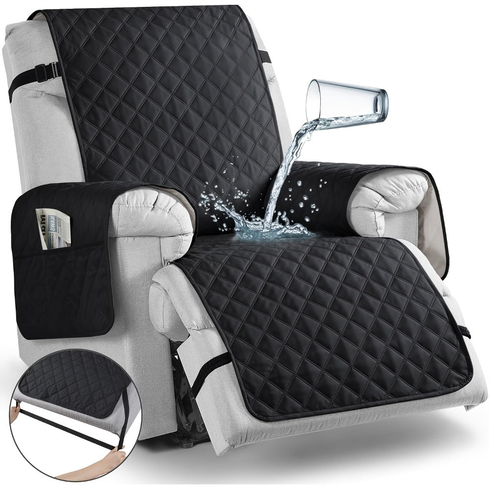 Waterproof Recliner Chair Cover with Pocket | Non-Slip Washable Reclining Sofa Protector for Dogs Cats, Adjustable Strap - product image 13