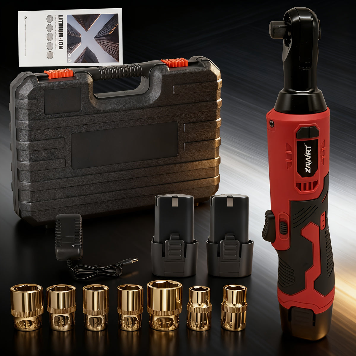 12V Cordless Electric Ratchet Wrench Set, 45Nm High Torque 3/8" Ratchet, Rechargeable High Torque Automotive Repair Angle Frame Installation Tool, Home - product image 11