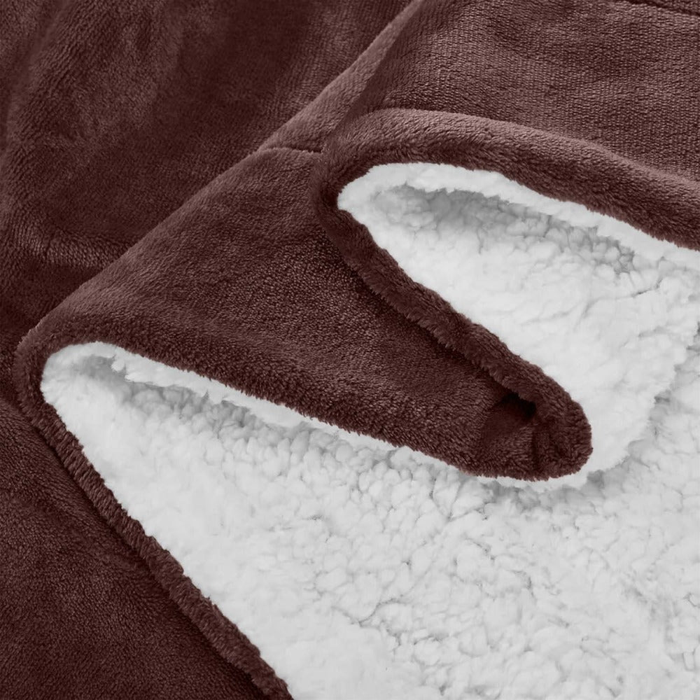 480GSM Sherpa Fleece Blanket – Double-Sided Heavy Warm Throw for Couch, Bed & Travel, Reversible All Season, 13 Colors, 3 Sizes - product image 15