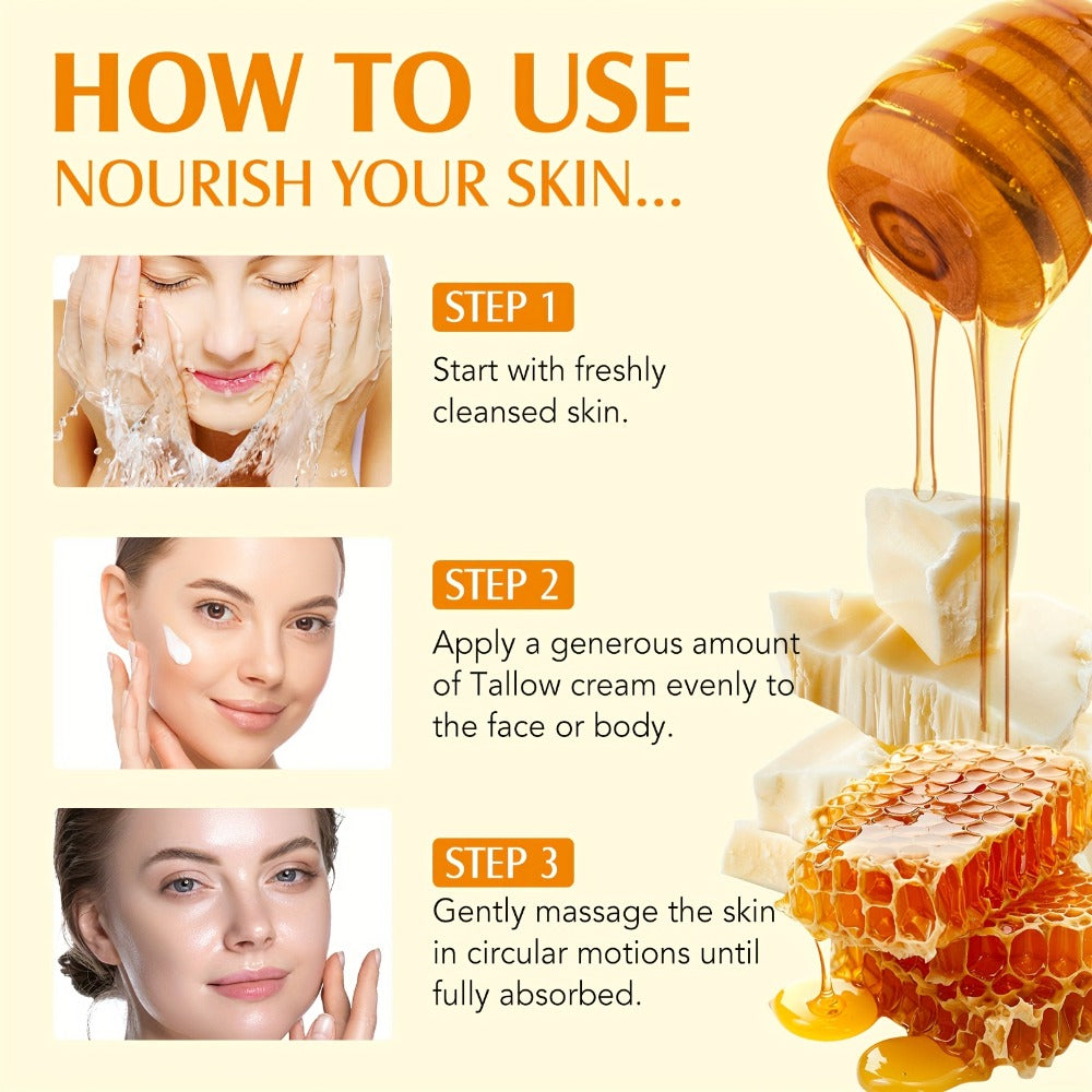 Whipped Tallow Cream 120g Grass-Fed Beef Tallow Honey Beeswax Moisturizing Face Body Hand Cream All Skin Types No Artificial Fragrance Skin Barrier Support - product image 8