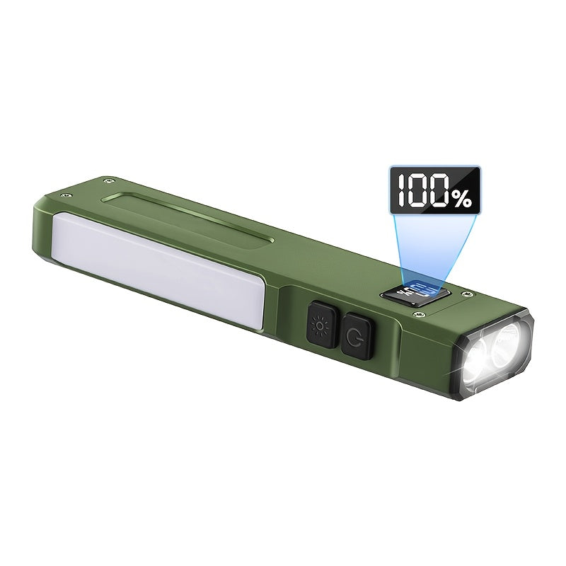 Magnetic LED Flashlight 9 Modes UV Side Light Digital Display 1500mAh Rechargeable Aluminum Torch for Home Emergency Camping - product image