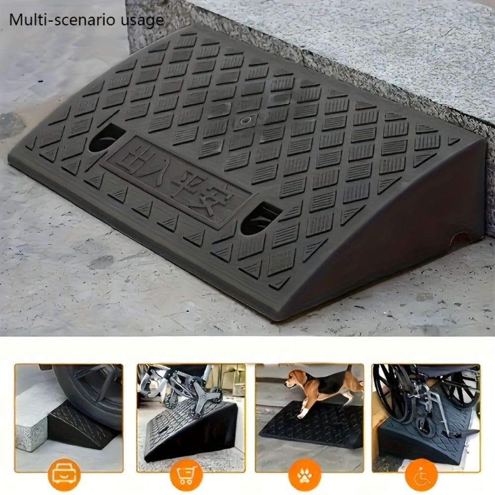 Curb Ramp 2-Pack Portable Heavy Duty Plastic Threshold Ramp Set – Lightweight, Non-Slip, for Low Floor Vehicles, Motorcycles, Wheelchairs, Driveway & Lane Loading – Multiple Height - product image 2