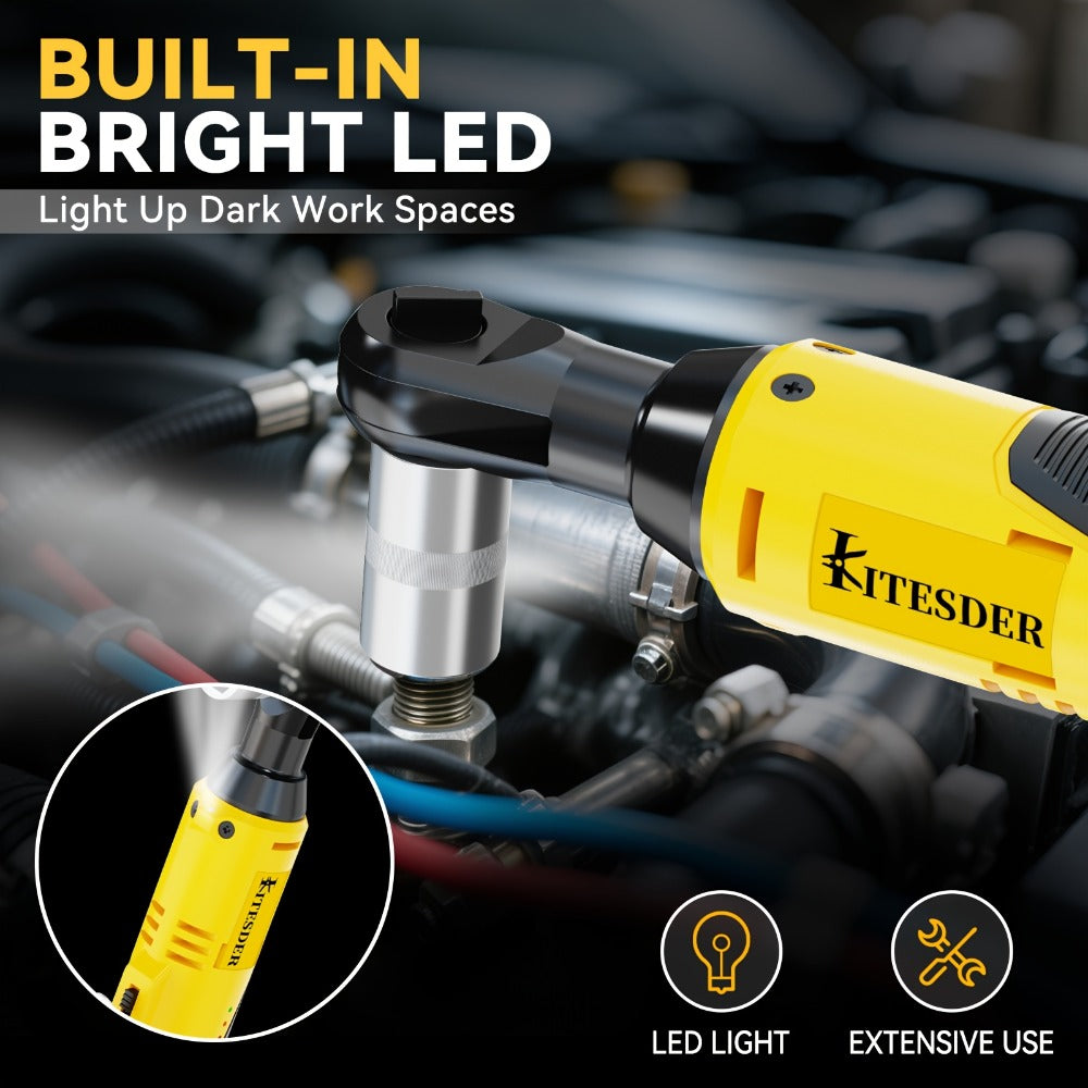 Electric Ratchet Wrench Set 12V Cordless with Lithium Battery – Fast Charge, Variable Speed Trigger, Socket Sleeves, for Automotive Repair, Screws & Nuts – Basic & Full Kit Options - product image 7