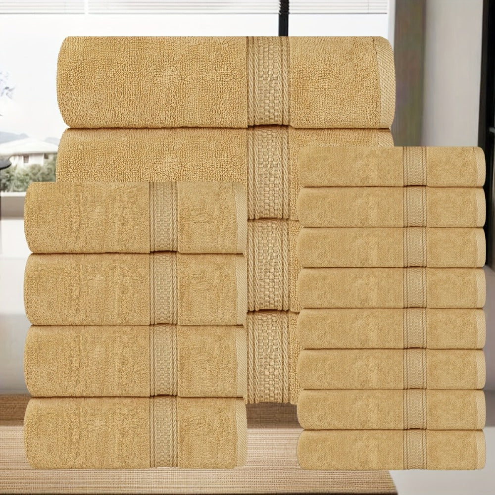Luxury Soft Towel Set 8 or 16 Piece - Thickened Quick Dry Skin Friendly High Absorbency Bath Towels Hand Towels Washcloths | 13+ Colors | Home Hotel Travel Fitness Spa Gift Set - product image 25