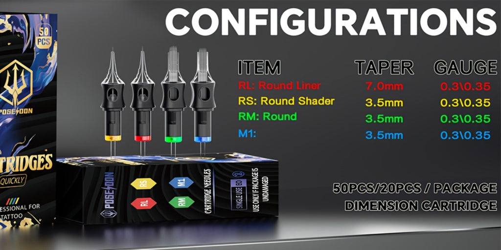 Wireless Tattoo Machine Kit Complete - POSEIDON V5 Rotary Pen with LCD Screen 1500mAh Battery 6H Runtime 10 Needles 11 Ink Bottles Full Tattoo Supplies for Beginners & Professional - product image 20