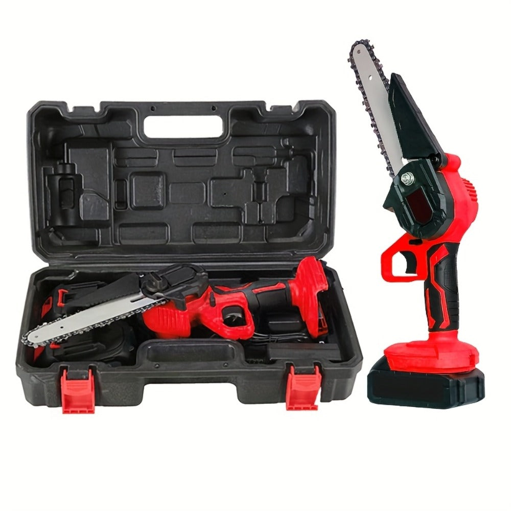 Cordless Mini Chainsaw 6 Inch with 2 Batteries & Charger | Auto Chain Tensioning Auto Lubrication Handheld Electric Saw | Branch Yard Home Garden Cutting Father's Day Gift - product image 2