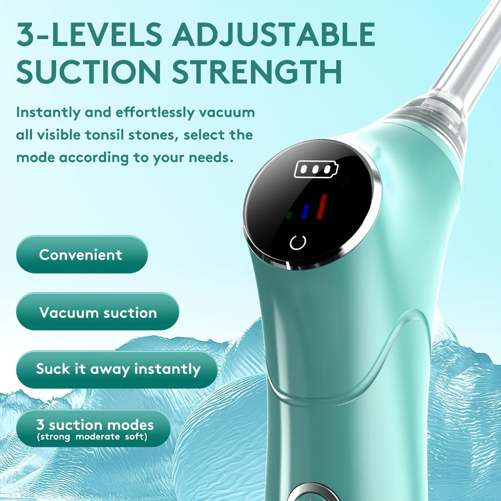 Tonsil Stone Remover Electric Vacuum Kit – Built-In LED Light, 3 Suction Modes & 5X Magnifying Mirror, Oral Irrigator for Safe Effective Tonsil Stone Removal at Home - product image 3