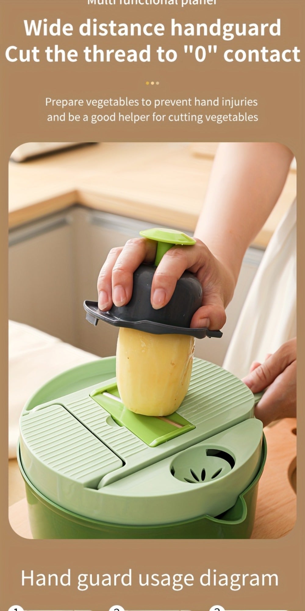 Vegetable Chopper 16-in-1 Manual Food Chopper Slicer Dicer Grater with Container – Professional Onion Potato Carrot Cutter Kitchen Tool - product image 22