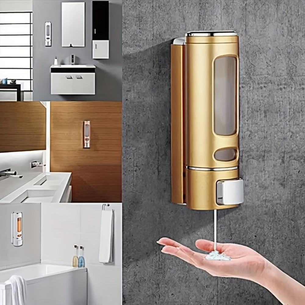 Wall-Mounted Soap Dispenser 53oz Large Capacity – No-Drill Manual Press Pump for Shower Gel Shampoo Lotion Bathroom Kitchen - product image 7