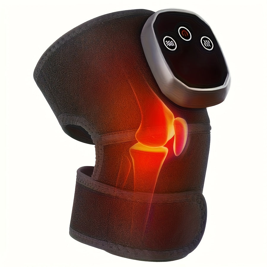 Heating Knee Massager 3-in-1 Wireless Vibrating Knee Brace - Electric Heating Pad with Vibration Massage for Knee, Shoulder & Elbow Pain Relief, Universal Fit, Gray - product image 14