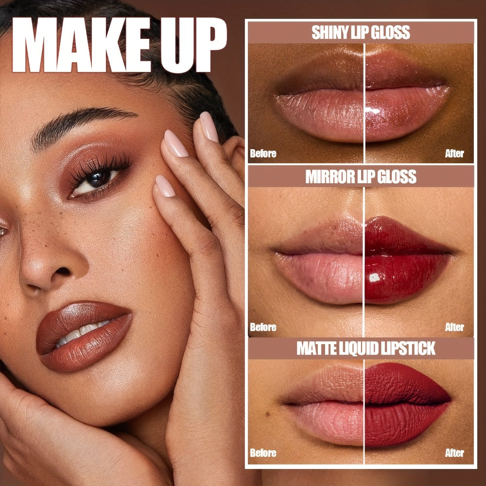 12-Piece Velvet Matte Lipstick Set Mirror Finish Long-Lasting Waterproof High Pigment — Smooth Paste Multi-Shade Lip Makeup Transfer-Resistant All-Day Wear Holiday Gift Set Women - product image 4
