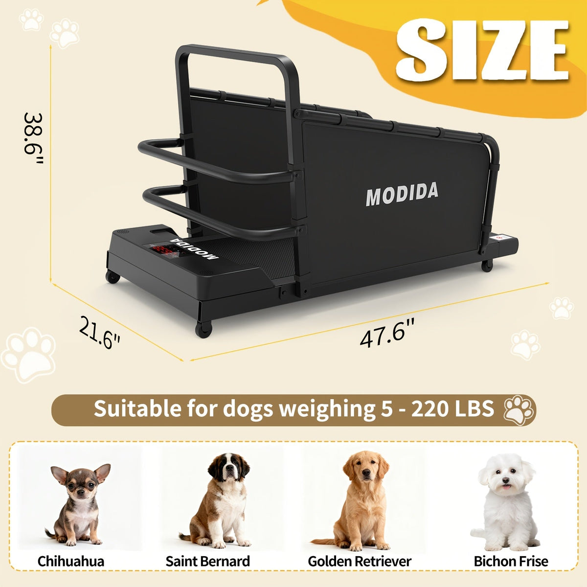 Adjustable Speed Indoor Pet Exercise Running Machine with LED Display, Quiet Motor for Home Use, Tracks Time Distance & Calories – Dog Treadmill - product image 3