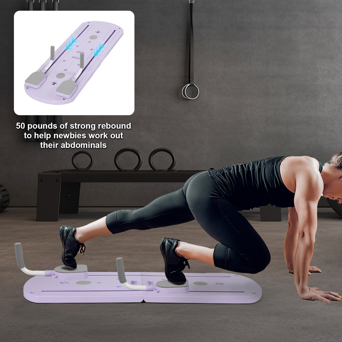 Collapsible Pilates Board 8-in-1 with Resistance Bands | Anti-Slip Yoga Push-Up Board for Core Strength, Balance, Fat Burning & Full Body Home Gym Training - product image 24