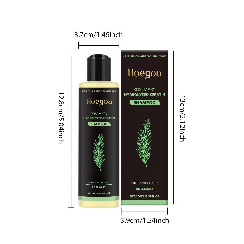 Rosemary Vitamin C Keratin Shampoo Set 3 Bottles — Deep Cleanse Moisturize & Strengthen Hair, Scalp Stimulating Antioxidant Formula, Smooth Shiny Frizz-Free Results, Holiday Hair C - product image 5