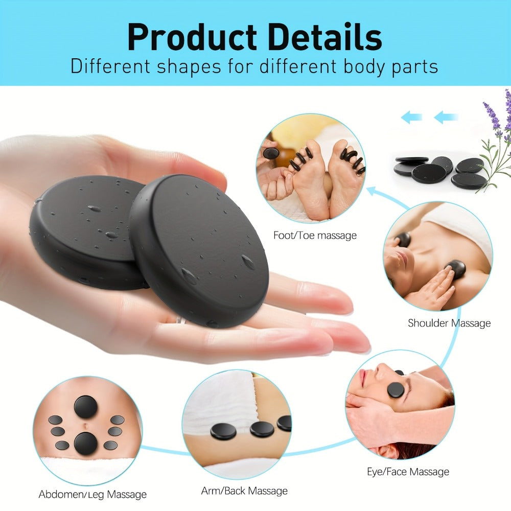 Basalt Hot Stone Massage Kit 10 Pcs with Heater Temperature Control Professional Spa Stones Set for Full Body Back Neck Legs Muscle Relief Therapy at Home or Salon - product image 3