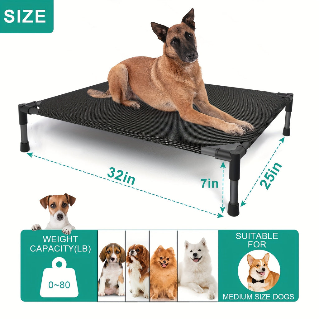 Elevated Dog Bed Cooling Cot – Breathable Mesh Dog Cot for Indoor and Outdoor Use, No-Tool Assembly Anti-Slip Feet Frame for Small Medium Large XL Dogs - product image 3