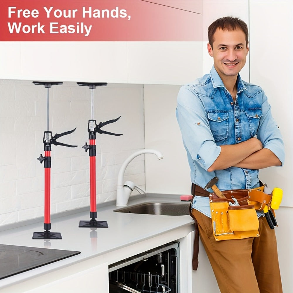 Telescopic Support Rod Adjustable 11.8-114in 154 lb Heavy Duty Anti-Slip Third Hand Support System 2pcs Drywall Lifting Cabinet Jack Wardrobe Installation Prop Tool-Grade Support K - product image 6