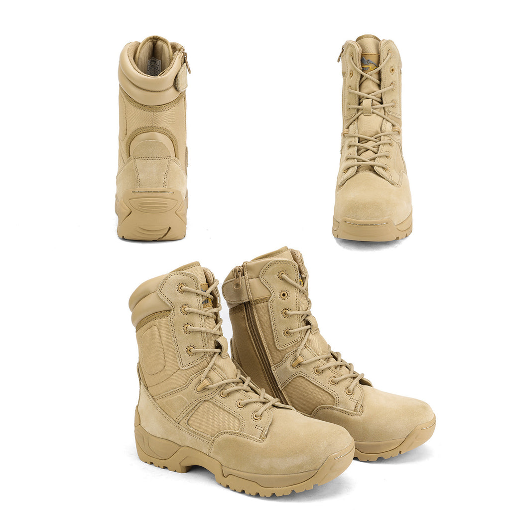 8 Men's Tactical Boot Waterproof Lightweight Comfortable Boots for Work Motorcycle Combat Boots Side Zipper Hiking Outdoor Climbing Activities All Day All - product image 6